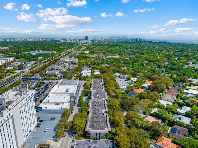 birds eye view of property featuring a view of city