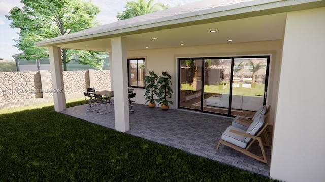 view of patio / terrace with fence