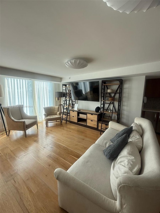 living room featuring wood finished floors