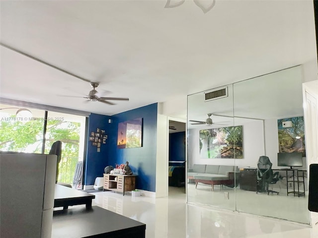 interior space with visible vents