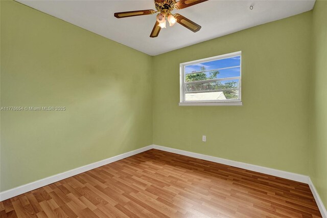 16395 SW 279th St, Homestead, FL 33031 - unfurnished room with baseboards, light wood-style flooring, and a ceiling fan