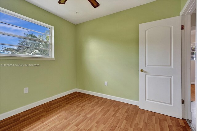 16395 SW 279th St, Homestead, FL 33031 - unfurnished room featuring light wood finished floors, baseboards, and a ceiling fan