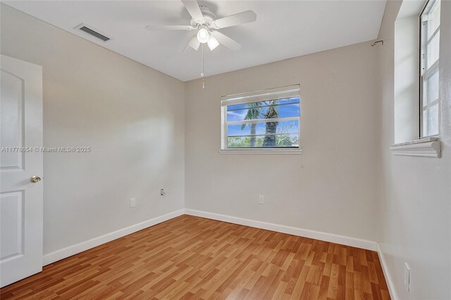 16395 SW 279th St, Homestead, FL 33031 - unfurnished room featuring baseboards, light wood-type flooring, and ceiling fan