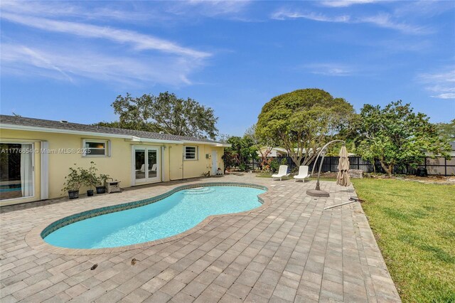 16395 SW 279th St, Homestead, FL 33031 - view of pool featuring french doors and a patio