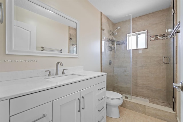 3663 SW 150th Ct, Miami, FL 33185 - full bath with a shower stall, vanity, and tile patterned floors