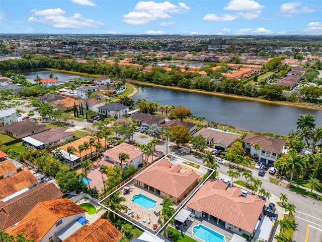 3663 SW 150th Ct, Miami, FL 33185 - aerial view of residential area with a large body of water and property boundaries highlighted