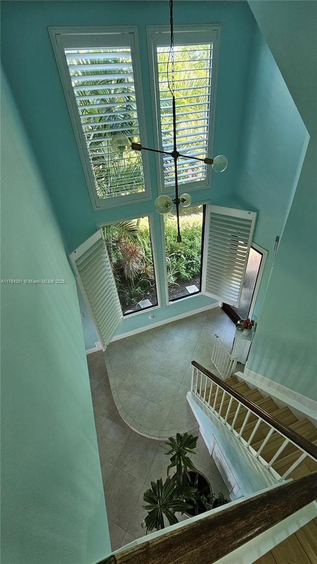 interior space featuring baseboards