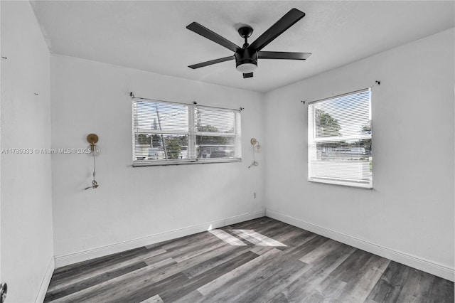 420 S 61st Ter, Hollywood, FL 33023 - empty room featuring baseboards, a ceiling fan, and wood finished floors