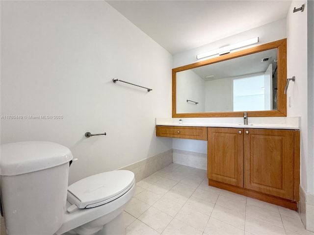 4756 NW 97th Ct Unit 79, Doral, FL 33178 - bathroom featuring tile patterned floors, toilet, vanity, and visible vents