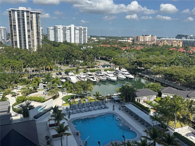 7000 Island Blvd Unit 1208, Aventura, FL 33160 - view of urban area with a nearby body of water and a tree filled landscape