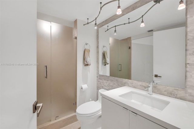 7000 Island Blvd Unit 1208, Aventura, FL 33160 - full bathroom with vanity, a shower stall, and toilet