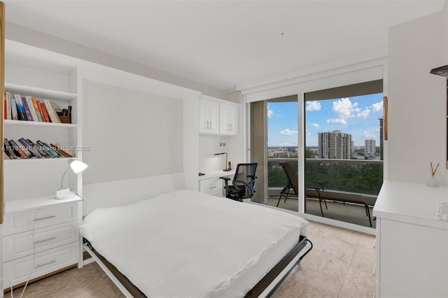 7000 Island Blvd Unit 1208, Aventura, FL 33160 - bedroom with light marble finish flooring and a view of city