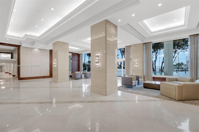 7000 Island Blvd Unit 1208, Aventura, FL 33160 - community lobby with ornamental molding
