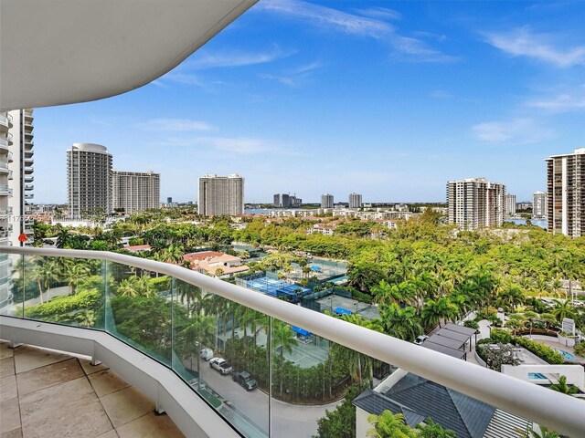 7000 Island Blvd Unit 1208, Aventura, FL 33160 - balcony featuring a view of city