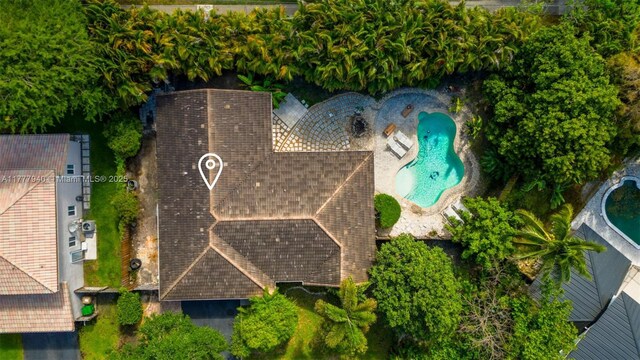 14811 Archerhall St, Davie, FL 33331 - aerial view of a pool