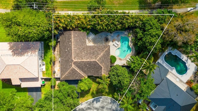 14811 Archerhall St, Davie, FL 33331 - aerial view of property and surrounding area with property boundaries highlighted