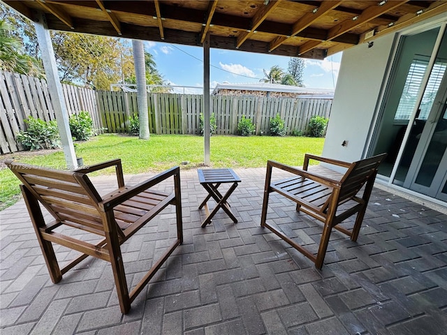view of patio / terrace featuring a fenced backyard