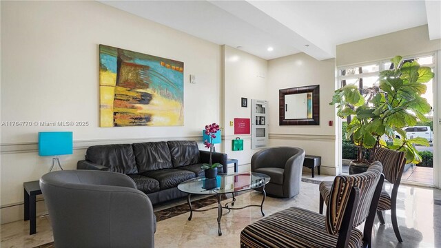 2400 SW 27th Ave Unit 706, Miami, FL 33145 - living room featuring recessed lighting