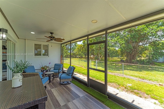 19050 SW 144th Ave, Miami, FL 33177 - sunroom / solarium with ceiling fan