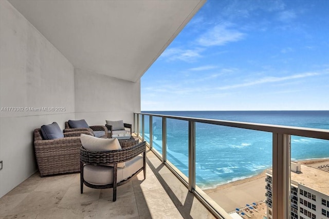 3101 S Ocean Dr Unit 2307, Hollywood, FL 33019 - balcony with a beach view and a water view