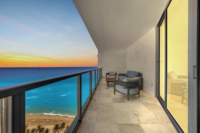 3101 S Ocean Dr Unit 2307, Hollywood, FL 33019 - balcony at dusk with a water view