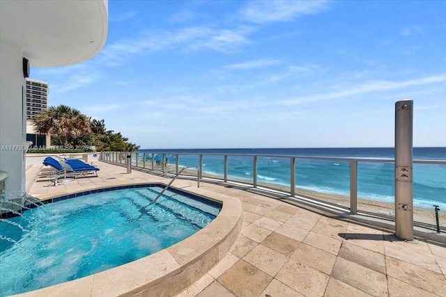 3101 S Ocean Dr Unit 2307, Hollywood, FL 33019 - view of pool with a water view and a view of the beach