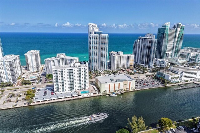 3101 S Ocean Dr Unit 2307, Hollywood, FL 33019 - drone / aerial view featuring a water view and a view of city