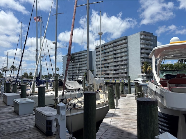 view of dock area