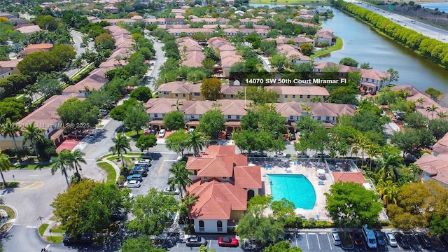 14070 SW 50th Ct, Miramar, FL 33027 - aerial view of residential area with a nearby body of water and a pool