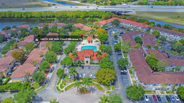 14070 SW 50th Ct, Miramar, FL 33027 - aerial overview of property's location with a large body of water and nearby suburban area