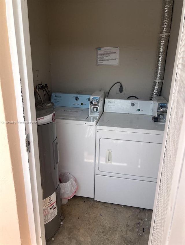 1235 Mariposa Ave Unit 1, Coral Gables, FL 33146 - washroom with washer and dryer, water heater, and laundry area