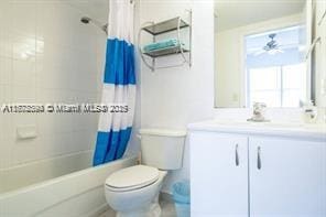 7326 Collins Ave Unit 102, Miami Beach, FL 33141 - full bath with toilet, vanity, and shower / tub combo