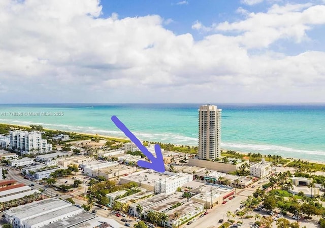 7326 Collins Ave Unit 102, Miami Beach, FL 33141 - aerial view of waterfront with a beach