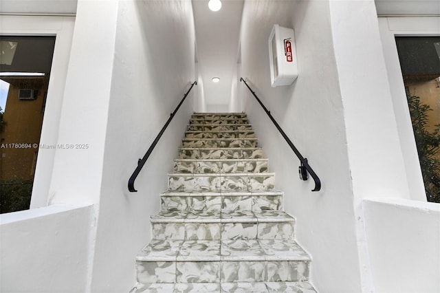 view of stairway