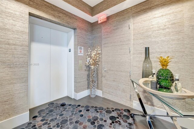bathroom with elevator