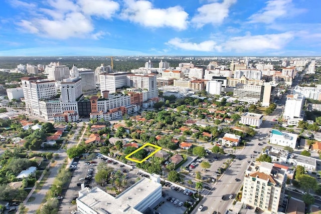aerial view featuring a city view
