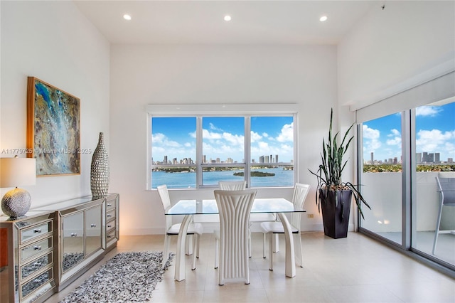 1500 Bay Rd Unit 1540S, Miami Beach, FL 33139 - dining space with a wealth of natural light, recessed lighting, and a view of city