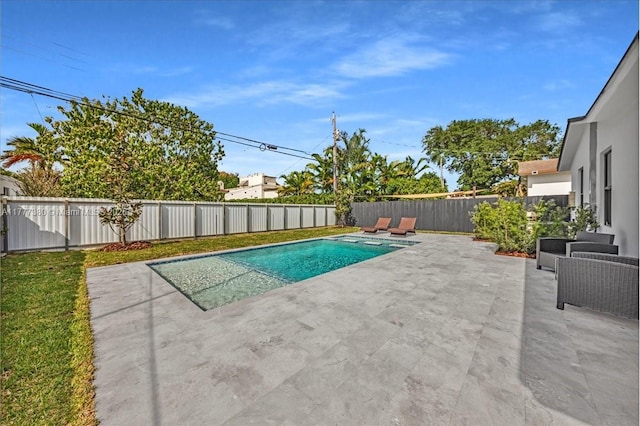 2021 SW 23rd St, Miami, FL 33145 - view of pool with a patio area and a fenced backyard