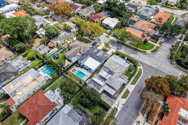 2021 SW 23rd St, Miami, FL 33145 - aerial perspective of suburban area featuring a pool