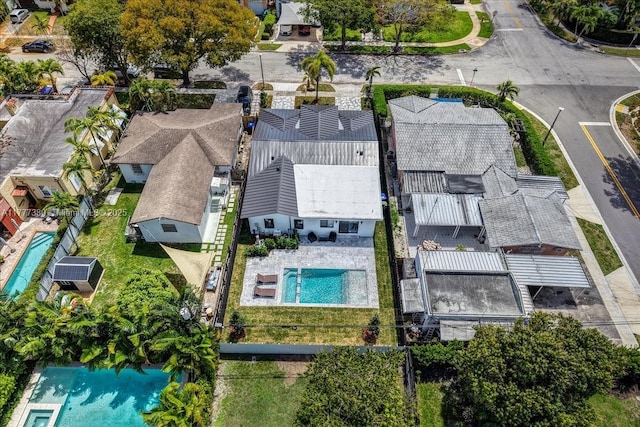 2021 SW 23rd St, Miami, FL 33145 - aerial perspective of suburban area with a pool