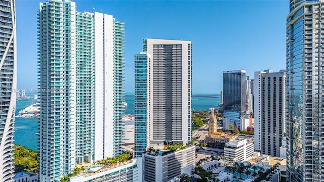 city view featuring a water view