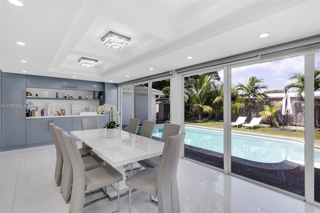 4140 N 36th Ave, Hollywood, FL 33021 - dining space with light tile patterned floors and recessed lighting