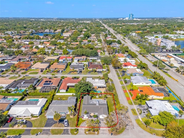 4140 N 36th Ave, Hollywood, FL 33021 - drone / aerial view with a water view and a residential view