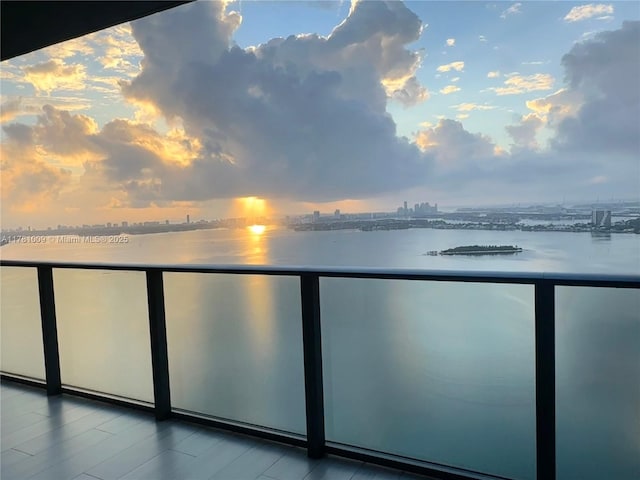 property view of water with a view of city