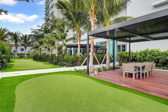 view of home's community with a deck