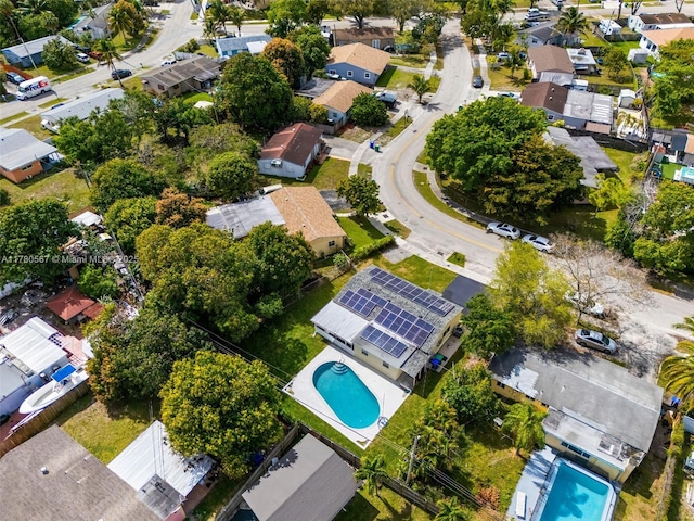 bird's eye view featuring a residential view