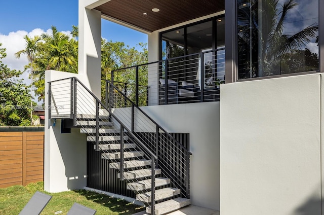 view of stairs