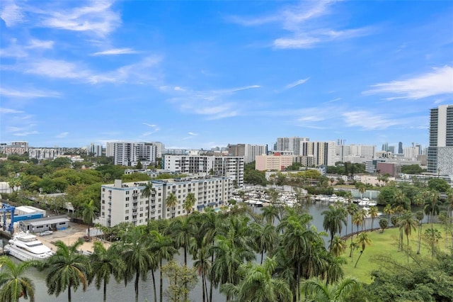 city view featuring a water view