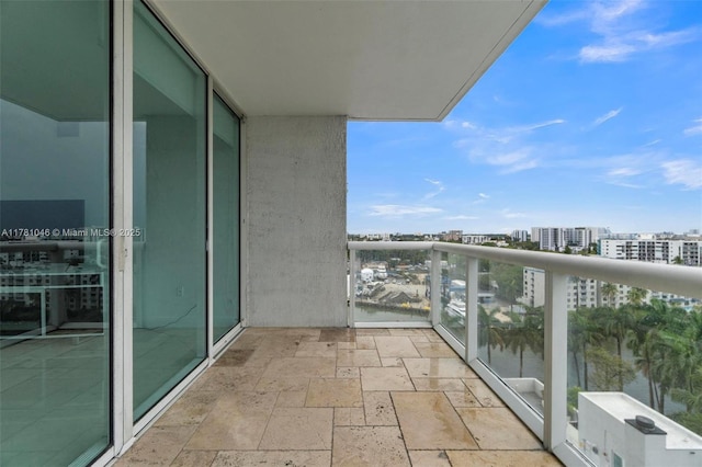 balcony featuring a view of city
