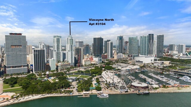 city view featuring a water view